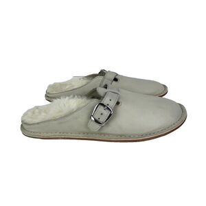 Free People Benson Buckle Mules Comfort Slides Removble Shearling Lining Grey 40
